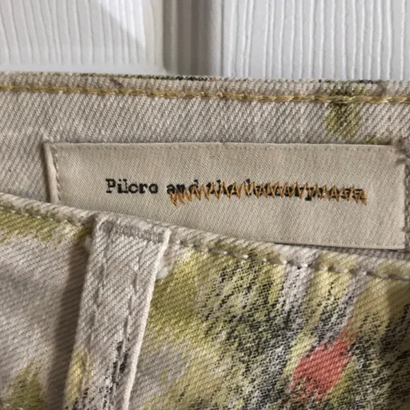 Pilcro Stet Tan Floral Skinny Jean /‎ SZ 26 - Picture 4 of 9